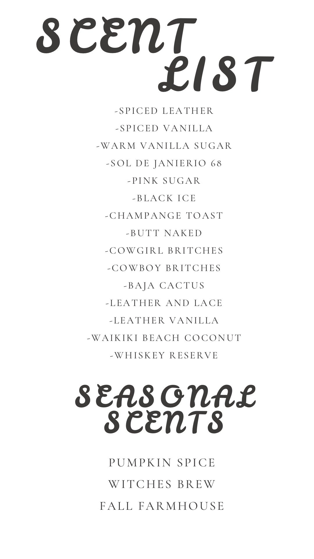Scent List